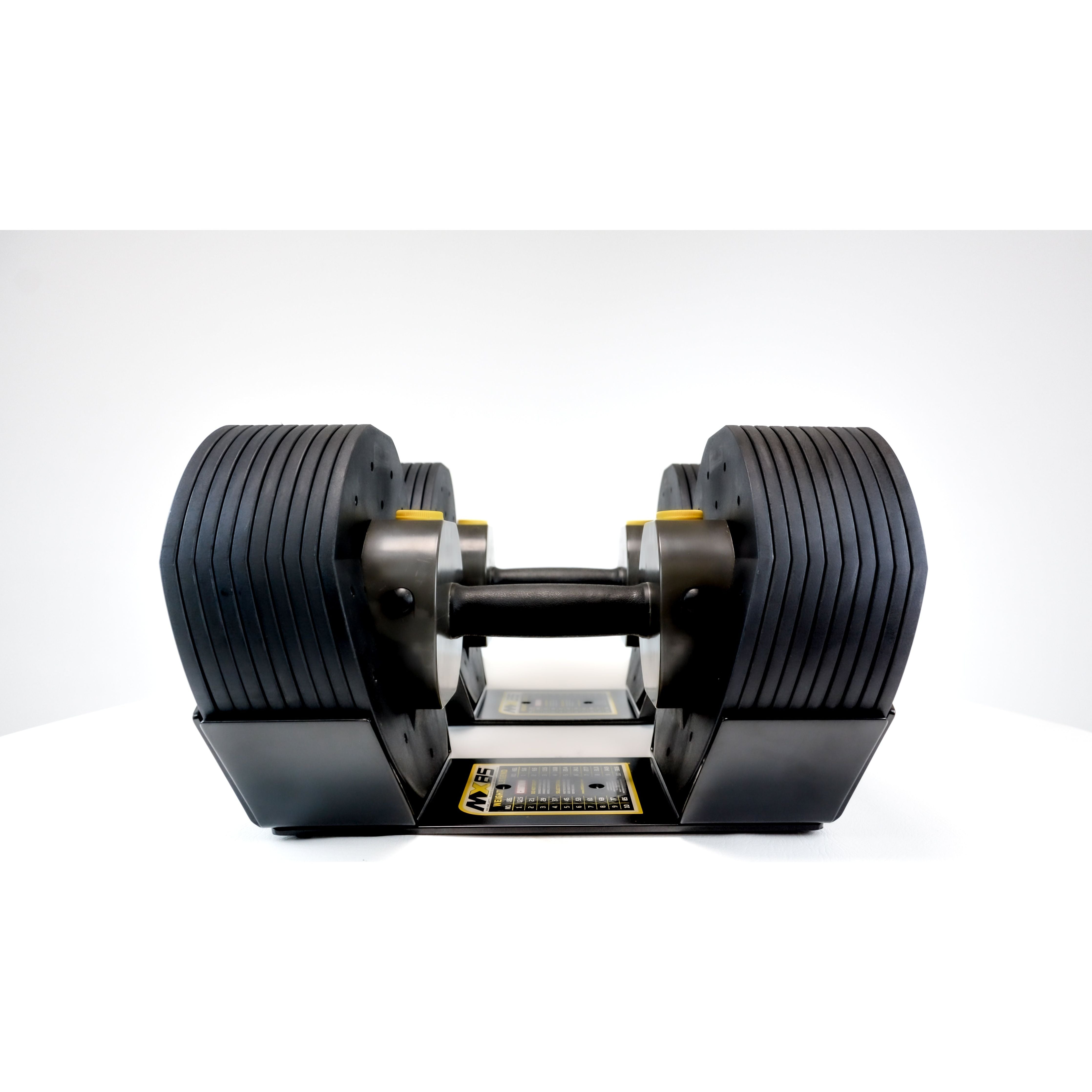 mx55 adjustable dumbbell rubber contoured handle