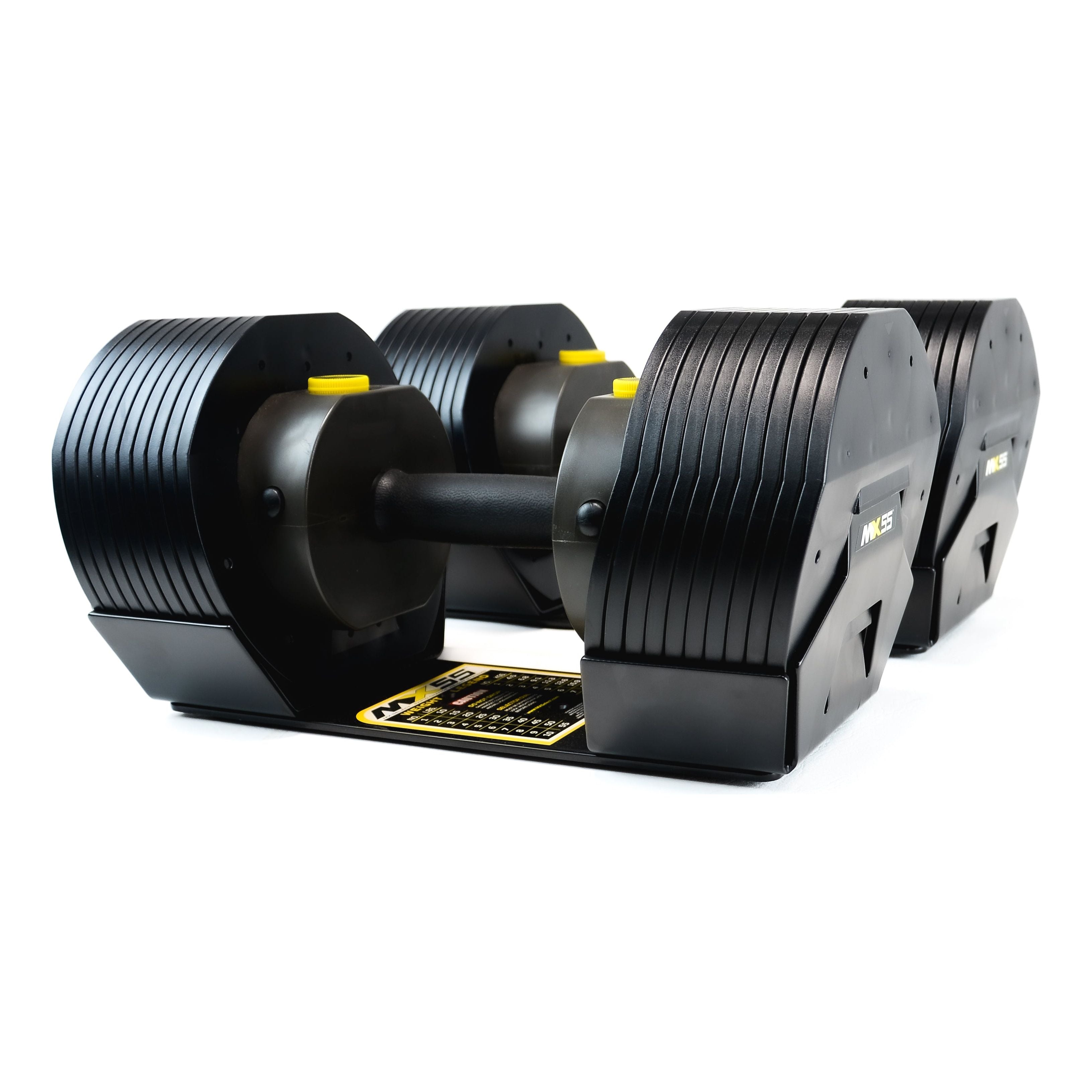mx55 adjustable dumbbell rubber handle
