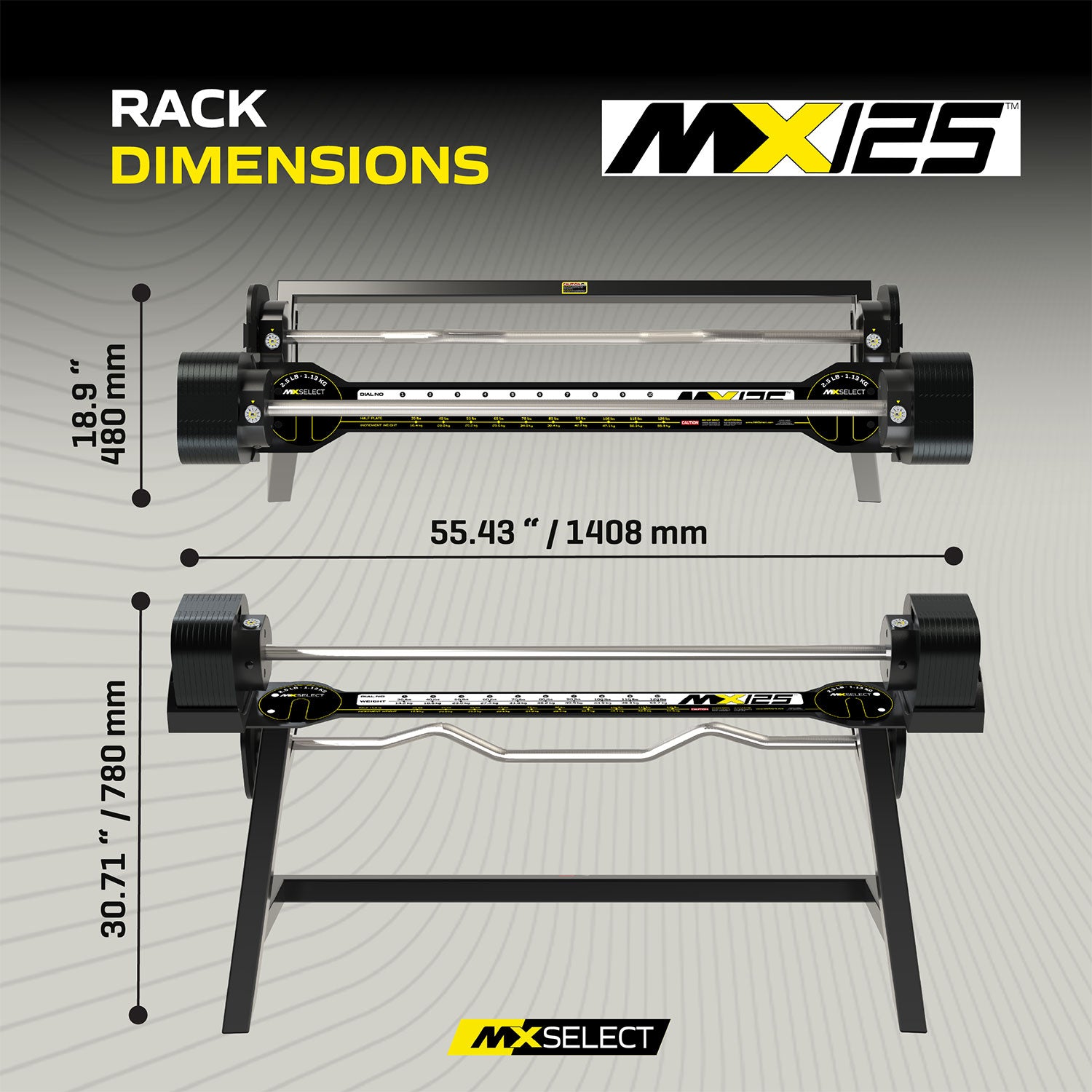 *PRE ORDER* MX125 EVO Rapid Change Adjustable Barbell / Curl Bar System (30 lbs to 125 lbs) *SHIPS OCTOBER 2025