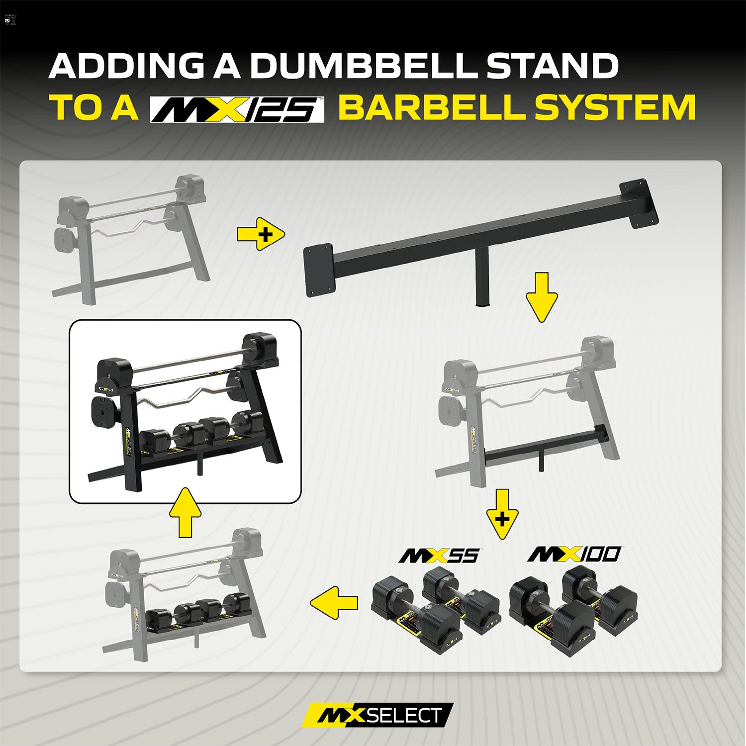* Pre Order * MX EVO125 OPTIONAL DUMBBELL STORAGE FRAME * Ships October 2025 *