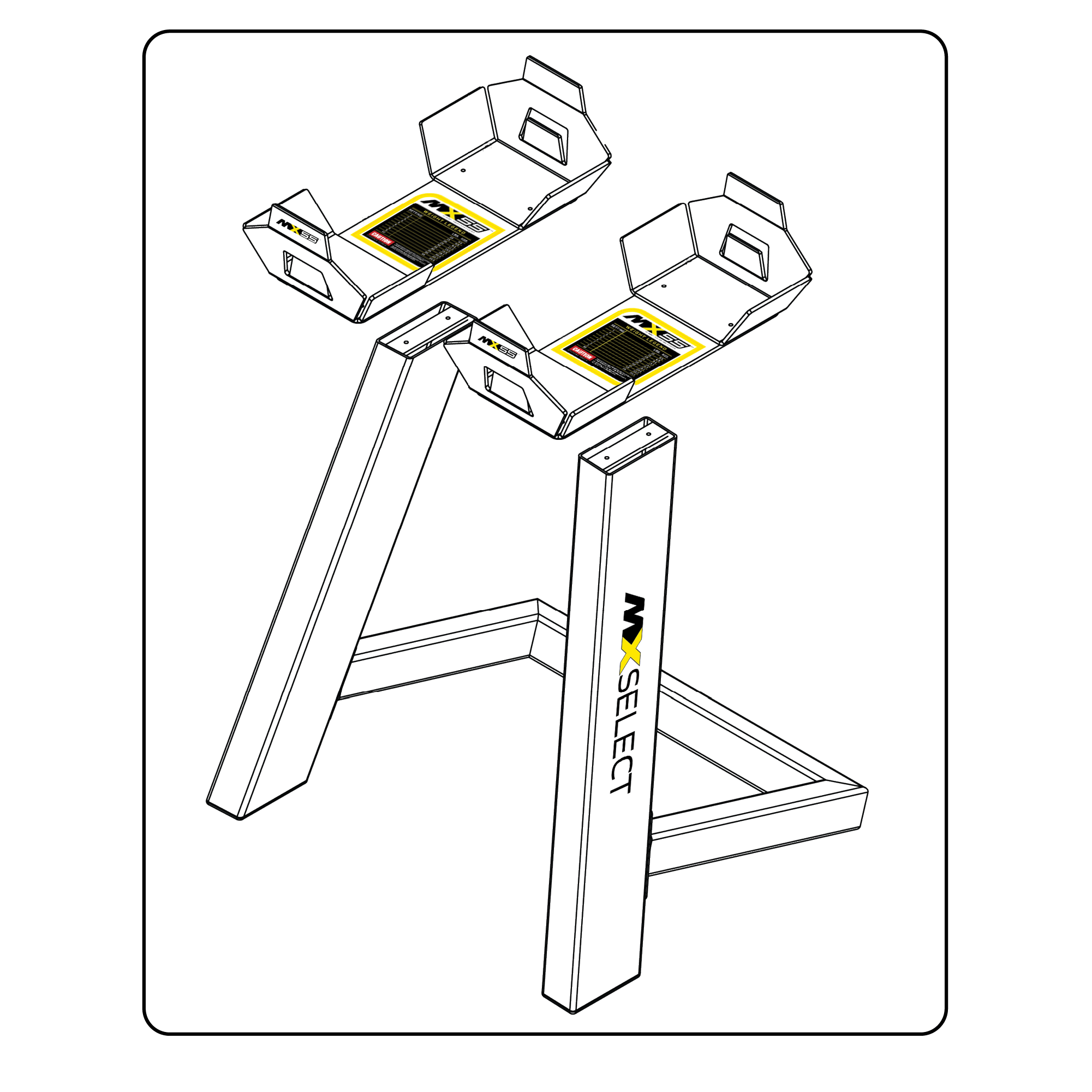 4 MXSELECT Dumbbell Rack