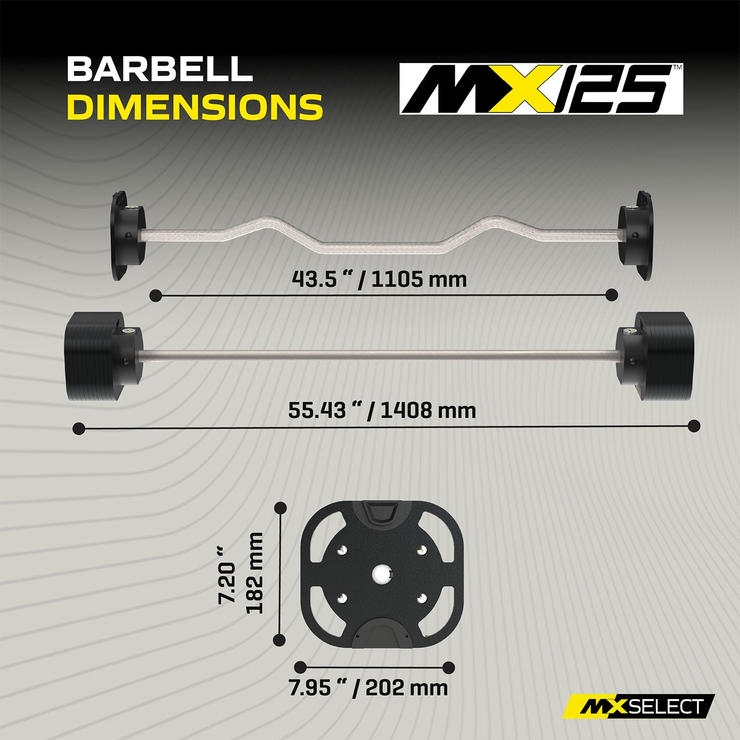 *PRE ORDER* MX125 EVO Rapid Change Adjustable Barbell / Curl Bar System (30 lbs to 125 lbs) *SHIPS OCTOBER 2025