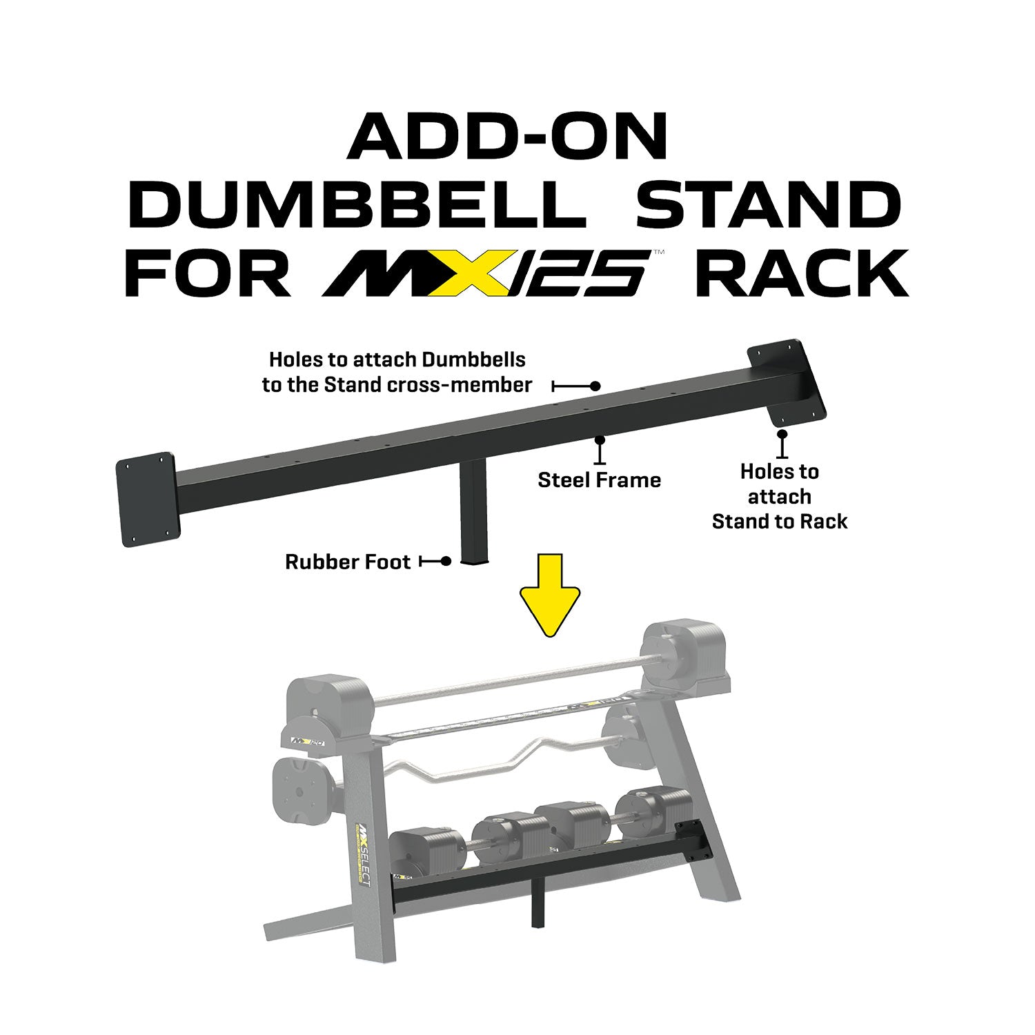 * Pre Order * MX EVO125 OPTIONAL DUMBBELL STORAGE FRAME * Ships October 2025 *